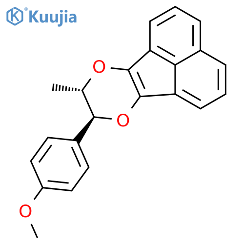 Acenaphtho[1,2-b][1,4]dioxin, 8,9-dihydro-8-(4-methoxyphenyl)-9-methyl-, trans- structure