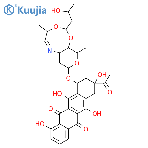 5,12-Naphthacenedione,8-acetyl-10-[[4,6a,7,8,10,10a-hexahydro-2-(2-hydroxypropyl)-4,10-dimethylpyrano[3,4-d]-1,3,6-dioxazocin-8-yl]oxy]-7,8,9,10-tetrahydro-1,6,8,11-tetrahydroxy-(9CI) structure