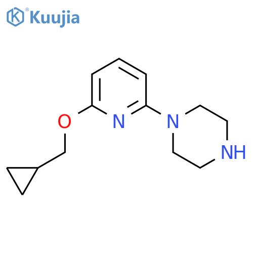 Piperazine, 1-[6-(cyclopropylmethoxy)-2-pyridinyl]- structure