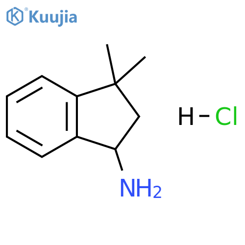3,3-dimethyl-2,3-dihydro-1H-inden-1-amine hydrochloride structure
