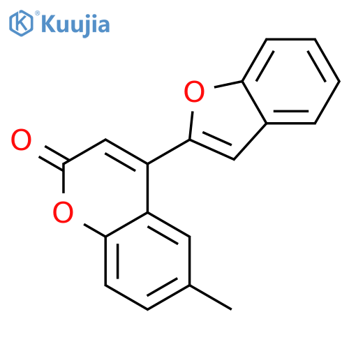 4-(1-benzofuran-2-yl)-6-methyl-2H-chromen-2-one structure