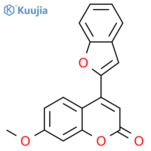 4-(1-benzofuran-2-yl)-7-methoxy-2H-chromen-2-one structure