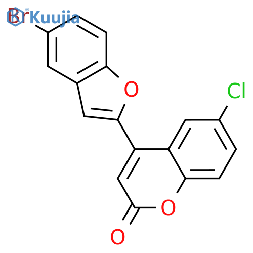 2H-1-Benzopyran-2-one, 4-(5-bromo-2-benzofuranyl)-6-chloro- structure