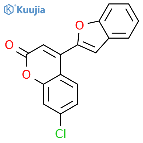 2H-1-Benzopyran-2-one, 4-(2-benzofuranyl)-7-chloro- structure