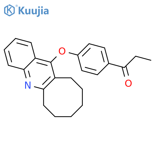 1-Propanone,1-[4-[(6,7,8,9,10,11-hexahydrocycloocta[b]quinolin-12-yl)oxy]phenyl]- structure