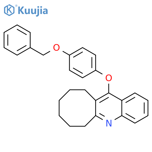 Cycloocta[b]quinoline,6,7,8,9,10,11-hexahydro-12-[4-(phenylmethoxy)phenoxy]- structure
