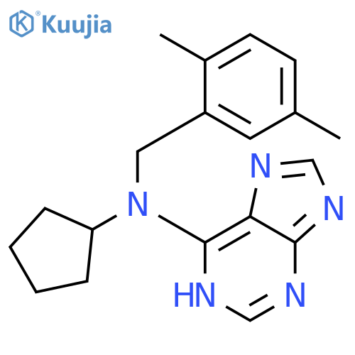 1H-Purin-6-amine, N-cyclopentyl-N-[(2,5-dimethylphenyl)methyl]- structure