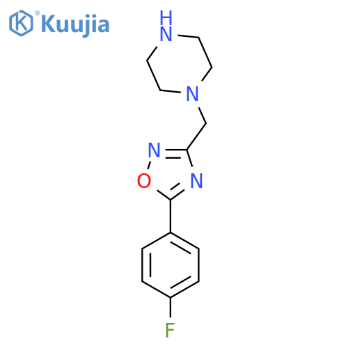 1-{5-(4-Fluorophenyl)-1,2,4-oxadiazol-3-yl-methyl}piperazine structure