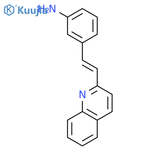 Benzenamine, 3-[2-(2-quinolinyl)ethenyl]- structure