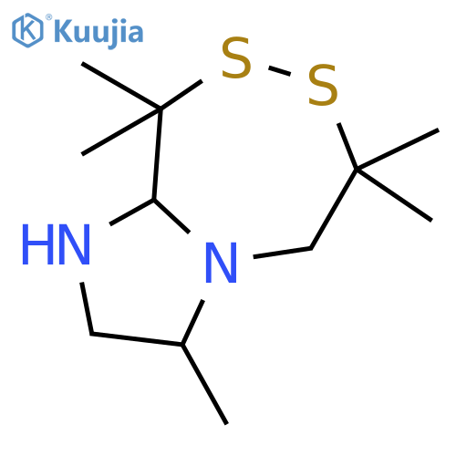1H-Imidazo[2,1-d][1,2,5]dithiazepine, hexahydro-3,6,6,9,9-pentamethyl- structure