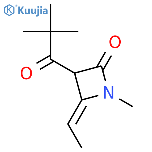 2-AZETIDINONE, 3-(2,2-DIMETHYL-1-OXOPROPYL)-4-ETHYLIDENE-1-METHYL-, (E)- structure