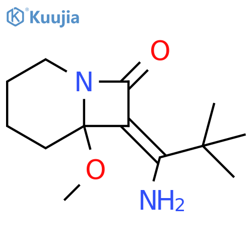 1-Azabicyclo[4.2.0]octan-8-one,7-(1-amino-2,2-dimethylpropylidene)-6-methoxy-, (E)- structure