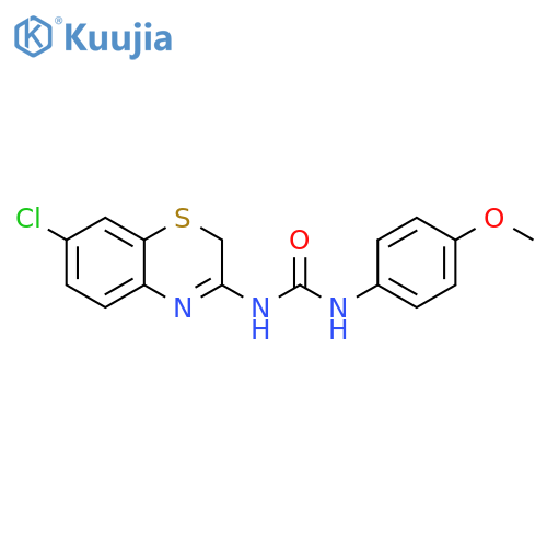 Urea, N-(7-chloro-2H-1,4-benzothiazin-3-yl)-N'-(4-methoxyphenyl)- structure