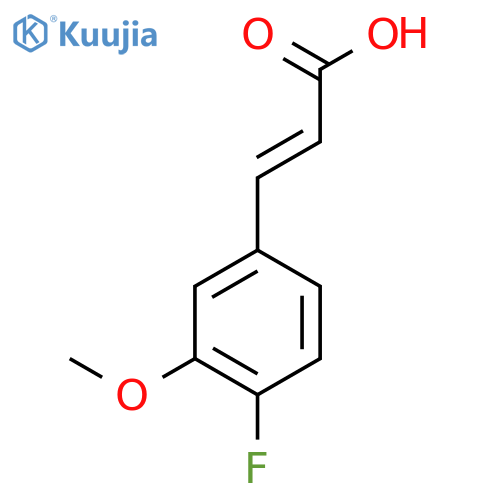 (2E)-3-(4-fluoro-3-methoxyphenyl)prop-2-enoic acid structure