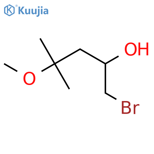 1-bromo-4-methoxy-4-methylpentan-2-ol structure