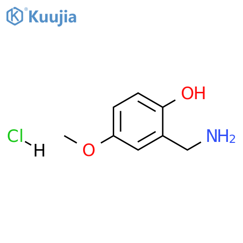 2-(aminomethyl)-4-methoxyphenol hydrochloride structure