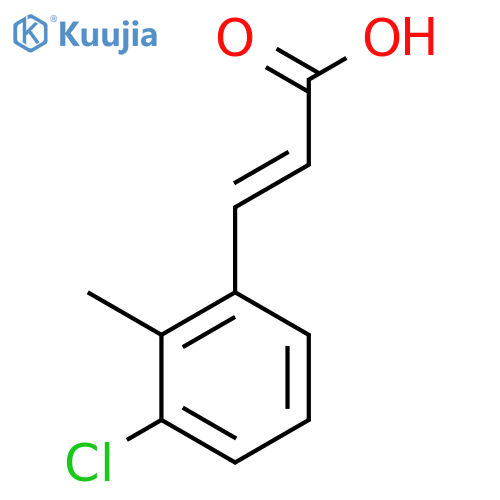 (2E)-3-(3-chloro-2-methylphenyl)prop-2-enoic acid structure