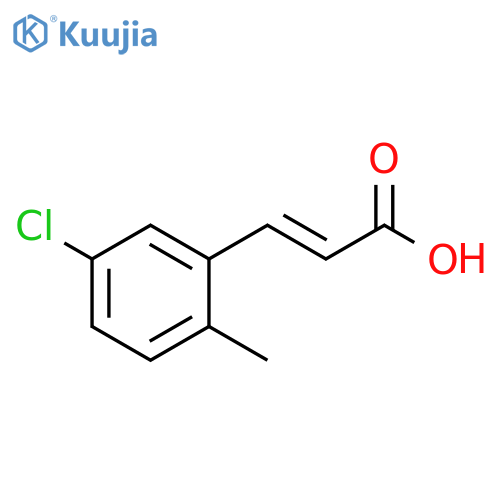 (2E)-3-(5-chloro-2-methylphenyl)prop-2-enoic acid structure