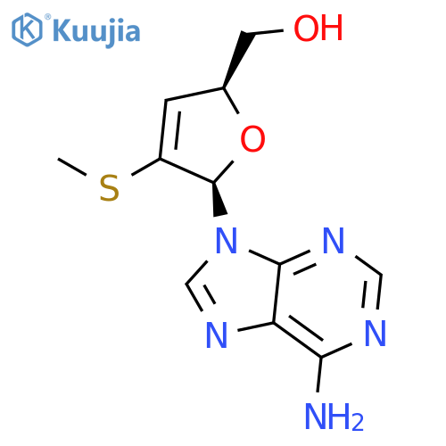 2-Furanmethanol, 5-(6-amino-9H-purin-9-yl)-2,5-dihydro-4-(methylthio)-, (2S-cis)- structure