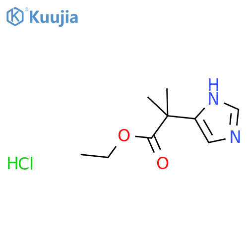 ethyl 2-(1H-imidazol-4-yl)-2-methylpropanoate hydrochloride structure