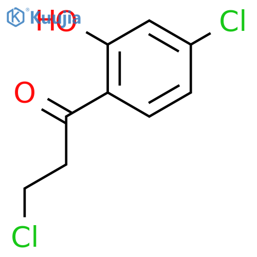 1-Propanone, 3-chloro-1-(4-chloro-2-hydroxyphenyl)- structure