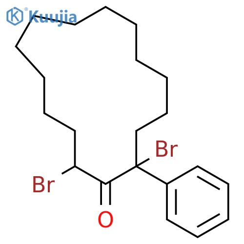 Cyclopentadecanone, 2,15-dibromo-2-phenyl- structure