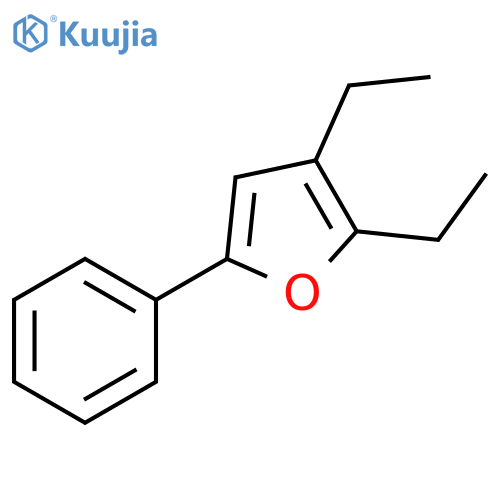 Furan, 2,3-diethyl-5-phenyl- structure