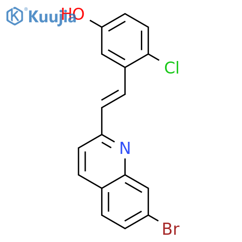 Phenol, 3-[2-(7-bromo-2-quinolinyl)ethenyl]-4-chloro- structure
