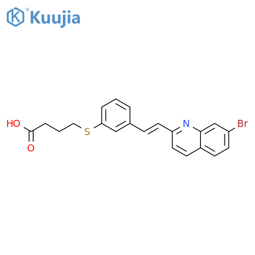 Butanoic acid, 4-[[3-[2-(7-bromo-2-quinolinyl)ethenyl]phenyl]thio]- structure