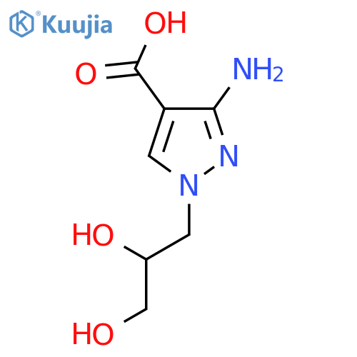 1H-Pyrazole-4-carboxylicacid, 3-amino-1-(2,3-dihydroxypropyl)- structure