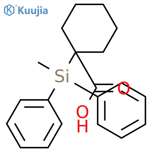 Cyclohexanecarboxylic acid, 1-(methyldiphenylsilyl)- structure