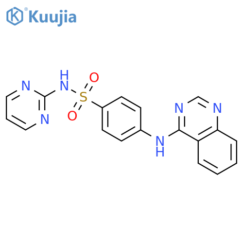Benzenesulfonamide, N-2-pyrimidinyl-4-(4-quinazolinylamino)- structure