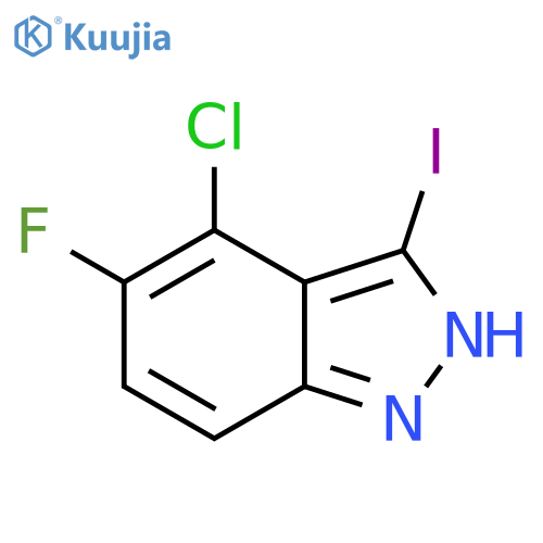 4-Chloro-5-fluoro-3-iodo-2H-indazole structure