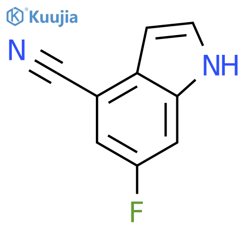 6-fluoro-1H-indole-4-carbonitrile structure