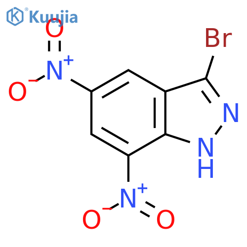 3-BroMo-5,7-dinitro (1H)indazole structure