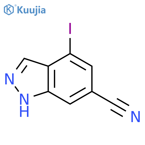 6-Cyano-4-iodo (1H)indazole structure