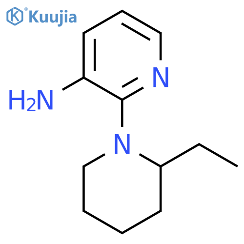 2-(2-Ethyl-1-piperidinyl)-3-pyridinamine structure