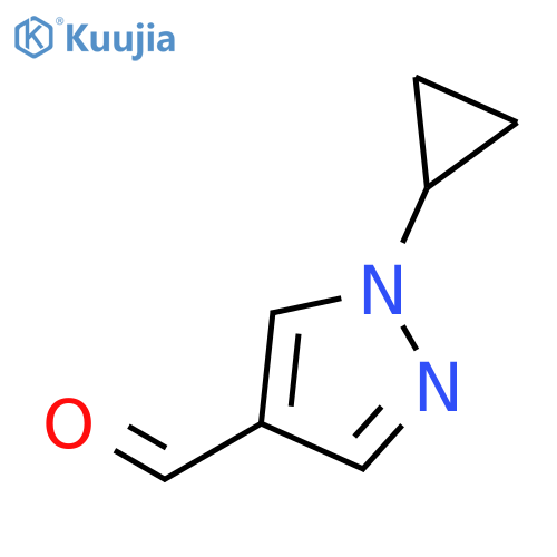 1-cyclopropylpyrazole-4-carbaldehyde structure