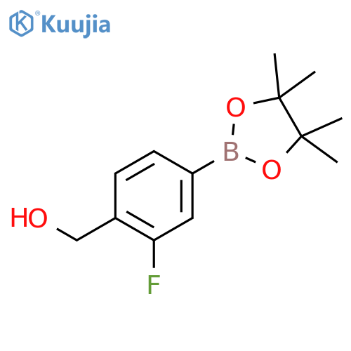 2-fluoro-4-(4,4,5,5-tetramethyl-1,3,2-dioxaborolan-2-yl)phenylmethanol structure