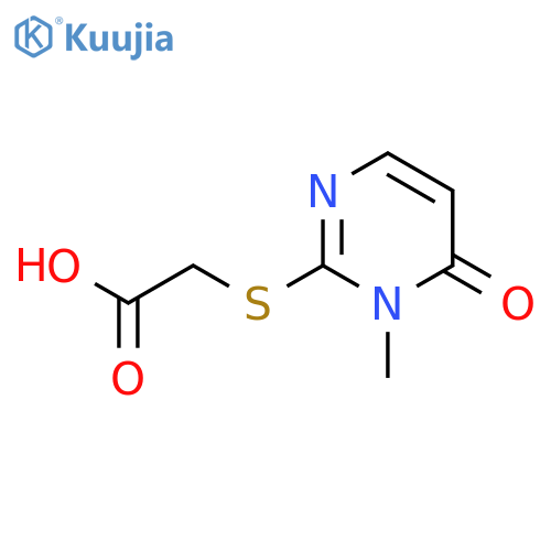 ACETIC ACID, [(1,6-DIHYDRO-1-METHYL-6-OXO-2-PYRIMIDINYL)THIO]- structure