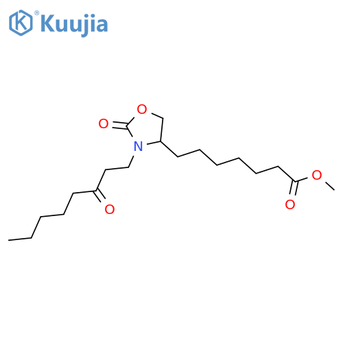 4-Oxazolidineheptanoic acid, 2-oxo-3-(3-oxooctyl)-, methyl ester, (±)- structure