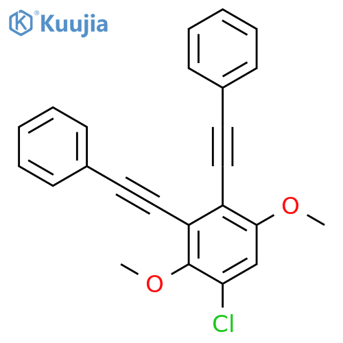 Benzene, 1-chloro-2,5-dimethoxy-3,4-bis(phenylethynyl)- structure