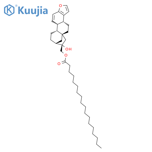 Octadecanoic acid,[(3bS,5aS,7R,8S,10aR,10bS)-3b,4,5,6,7,8,9,10,10a,10b-decahydro-7-hydroxy-10b-methyl-5a,8-methano-5aH-cyclohepta[5,6]naphtho[2,1-b]furan-7-yl]methylester (9CI) structure