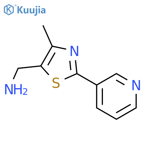(4-Methyl-2-pyrid-3-yl-1,3-thiazol-5-yl)methylamine structure