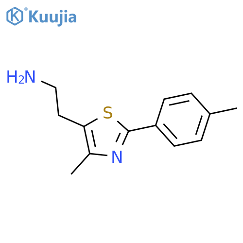 2-[4-methyl-2-(4-methylphenyl)-1,3-thiazol-5-yl]ethan-1-amine structure