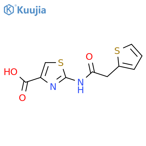 2-[(2-Thienylacetyl)amino]-1,3-thiazole-4-carboxylic acid structure
