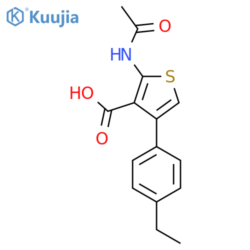 2-Acetamido-4-(4-ethylphenyl)thiophene-3-carboxylic acid structure