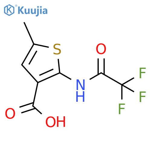 5-methyl-2-(trifluoroacetamido)thiophene-3-carboxylic acid structure