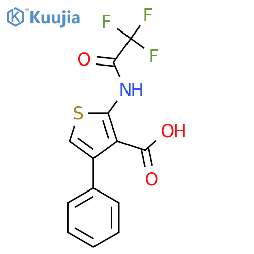 4-Phenyl-2-(trifluoroacetamido)thiophene-3-carboxylic acid structure