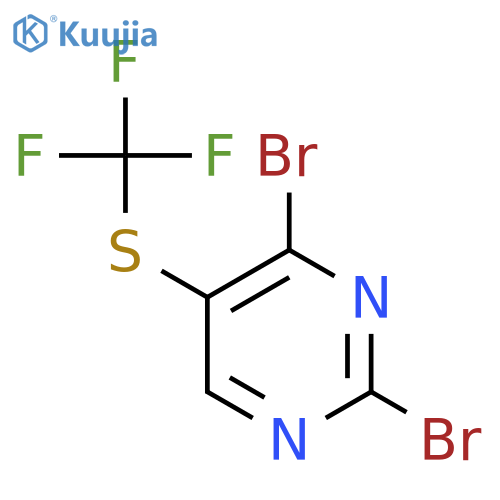 Pyrimidine, 2,4-dibromo-5-[(trifluoromethyl)thio]- structure